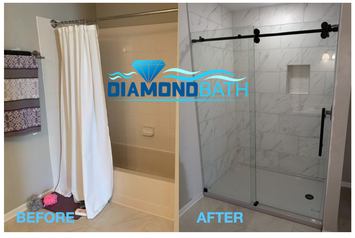 Tub-to-Shower Conversion (Before & After)